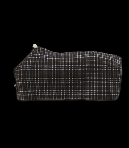 Kentucky Fleece Paardendeken Heavy Check Printing Brown