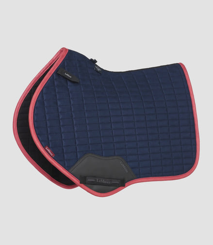 Lemieux Suede Saddle Pad Navy/Cranberry