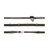 Dy'on 5/8 (16mm) Geweven Teugels met 9 Stops Hunter Collection
