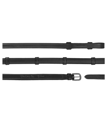 Dy'on 5/8 16mm Full Leather Curb Reins 7 Loops Working