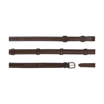 Dy'on 5/8 16mm Full Leather Curb Reins 7 Loops Working