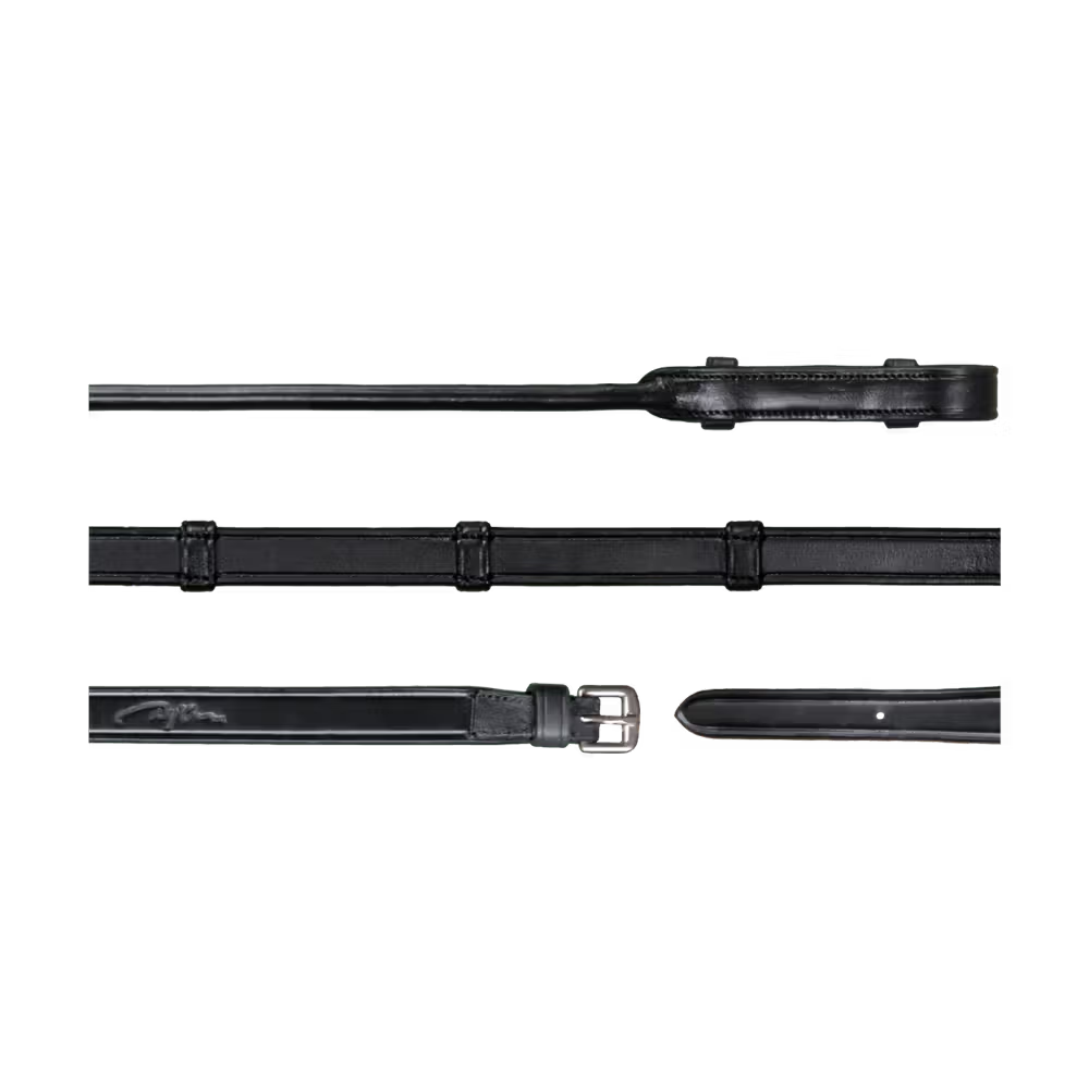 Dy'on  5/8 leren Teugels voor Stang & Trens hoofdstel 7 leren passanten