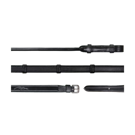 Dy'on  5/8 leren Teugels voor Stang & Trens hoofdstel 7 leren passanten