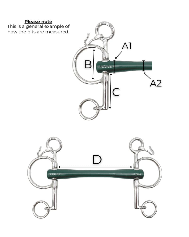 Fager Nicole Hard Rubber bit Baby pelham