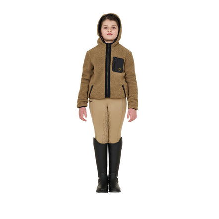 Equestro Teddy Zip Jas met Kap Kids