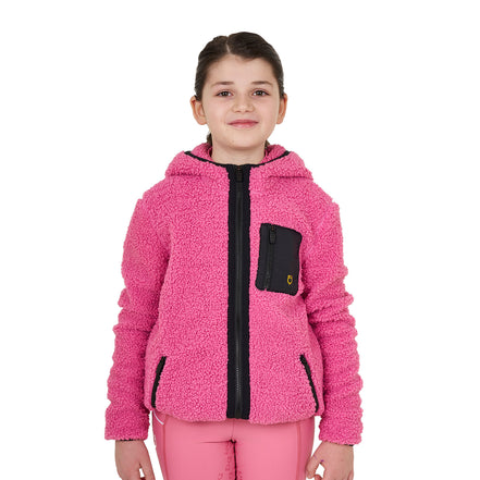 Equestro Teddy Zip Jas met Kap Kids