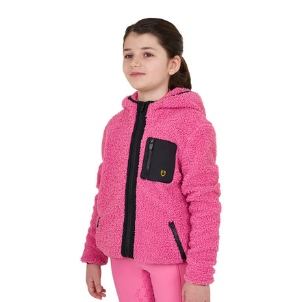 Equestro Teddy Zip Jas met Kap Kids