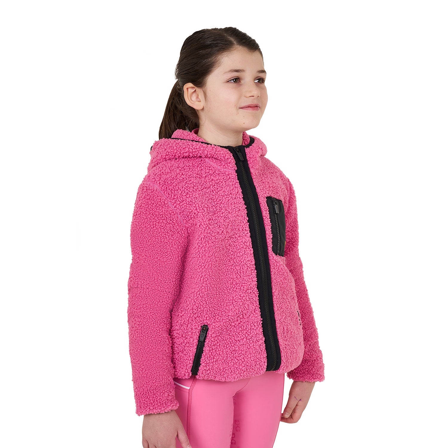 Equestro Teddy Zip Jas met Kap Kids