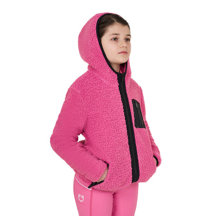 Equestro Teddy Zip Jas met Kap Kids
