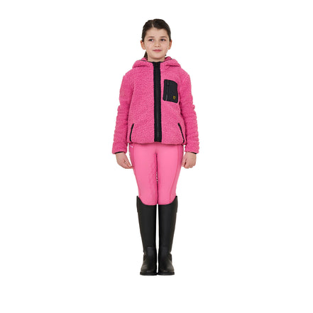 Equestro Teddy Zip Jas met Kap Kids