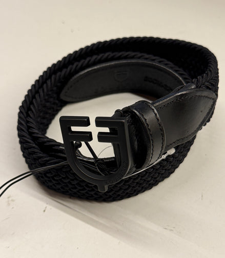 Equestro Elastic Riem met Zwart Logoed Buckle