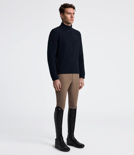 Cavalleria Toscane Heren Fleece Half Zip | Navy