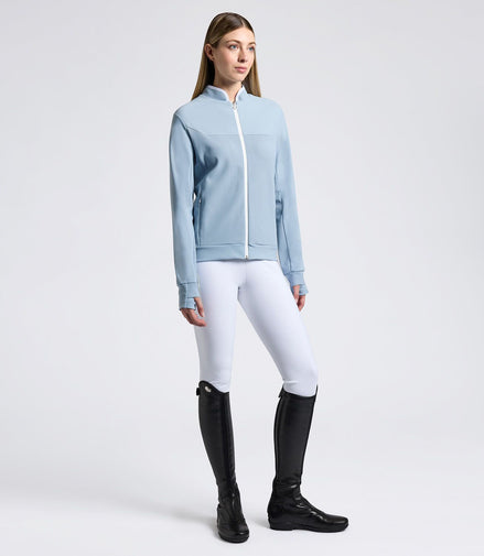 Cavalleria Toscana Women's Technical Crew Neck Sweatshirt with Zipper