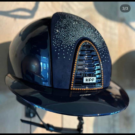 Kep Polo Polish Blue Nebula Silver Crystal Frame Tangerine Beige chinstrap 58