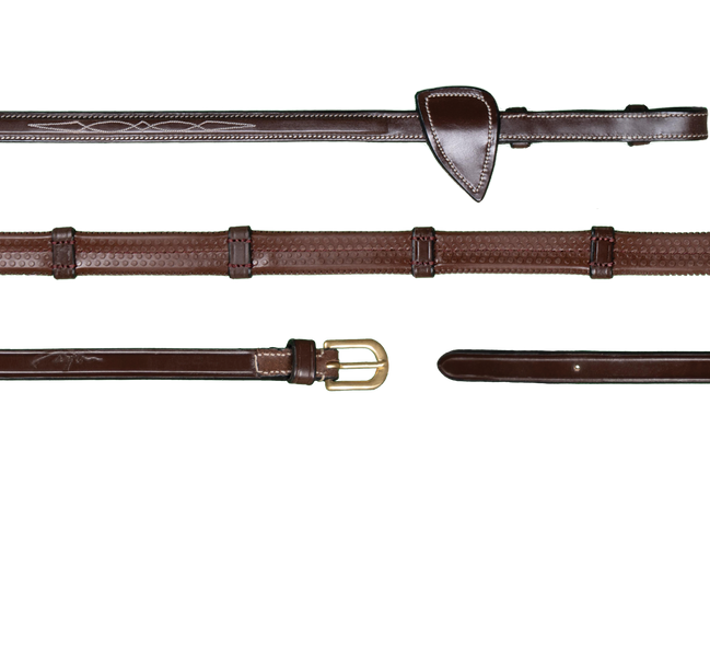 Dy'on 1/2 (13mm) Rubber Reins With 7 Leather Stops