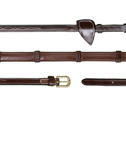 Dy'on 1/2 (13mm) Rubber Reins With 7 Leather Stops