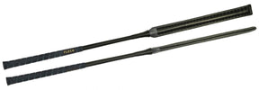 Fleck Whip Nylon wrapped 24cm Grip Cushion Flap Black Springzwepen - Maddelin Equestrian Fleck