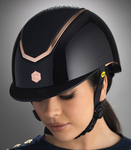 Charles Owen Kylo Widepeak Gloss Shell & Sparkly Top