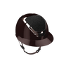 Kask Pure Shine Espresso Chrome Brown Crystal Carpet Black 55 Kask - Maddelin Equestrian Kask