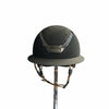 Kask Star Lady Chrome Black Crystals Carpet Black Chinstrap Light Brown Kask - Maddelin Equestrian Kask
