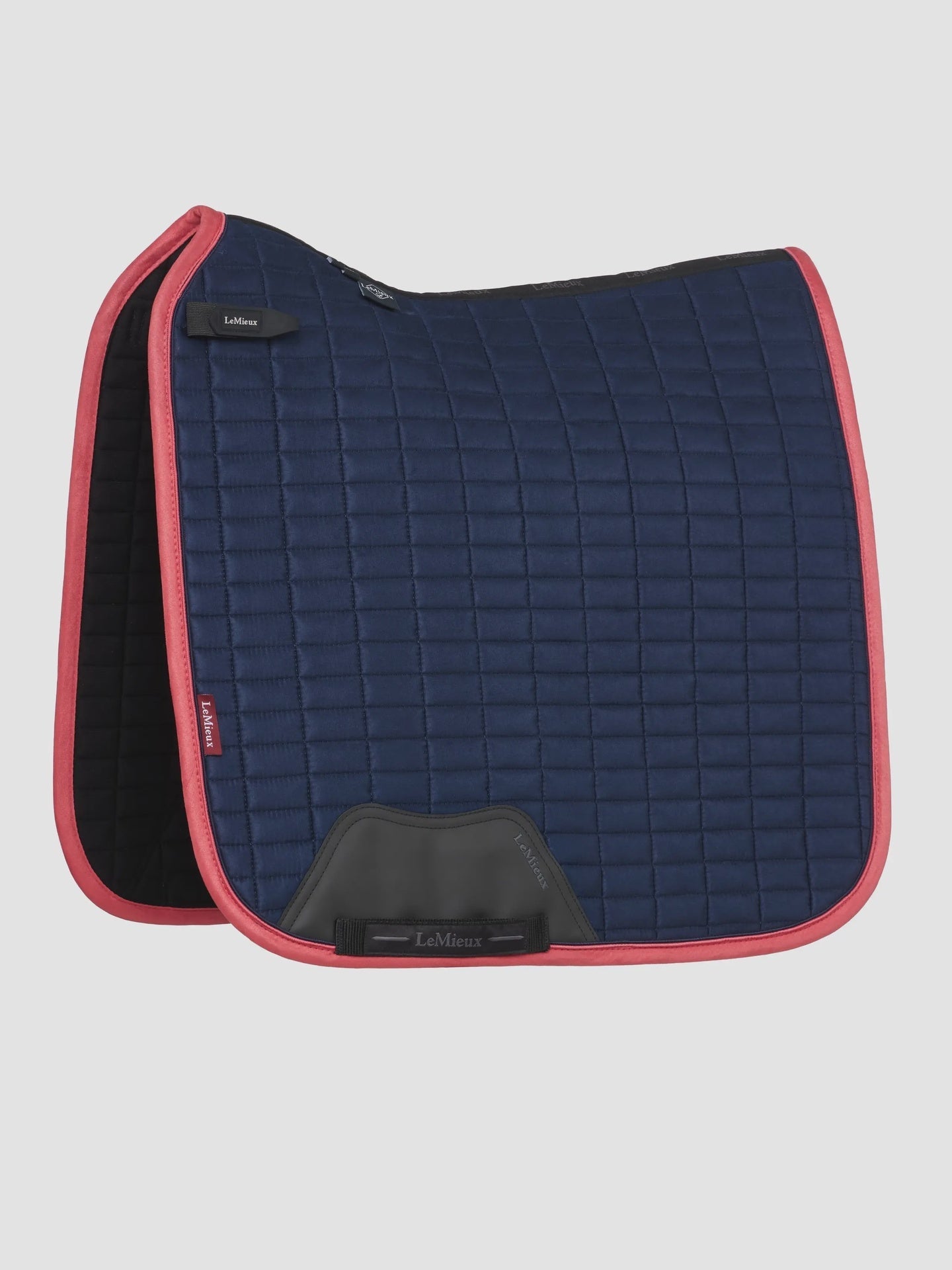 LeMieux Suede Square zadeldek voor algemeen gebruik - Engelse zadelkussens voor paarden - Paardensport uitrusting en accessoires (Navy - groot