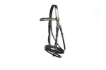 LJ Leathers Hoofdstel Studs gekombineerde neusriem Bruin Shetland Trenshoofdstellen - Maddelin Equestrian LJ Leathers