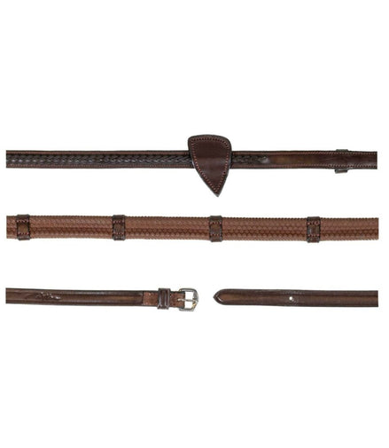 Dy'on 1/2'' Rubber Teugels met 7 Leder Stops - Gevlochten