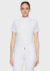 Samshield Apolline Premium Wedstrijdshirt Korte Mouwen Dames FW26 White Holo - voorkant - Maddelin Equestrian