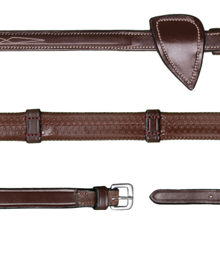 Dy'on 1/2 (13mm) Rubber Teugels 7 Lederen Stops Hunter Coll.