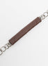 Metalab Curb ketting met lederen omslag.