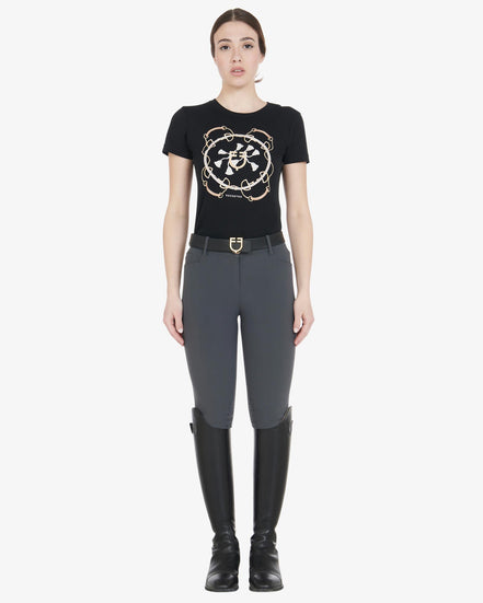 Pantalon d'équitation d'été pour femme Equestro, genouillères Zenda