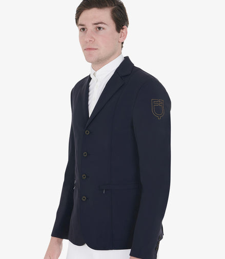 Equestro Heren Wedstrijdjas met Contrasterend Geborduurd Logo