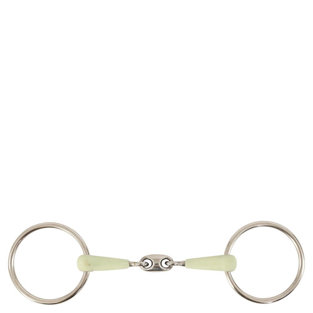 BR Double Jointed Water Snaffle Apple Mouth Core Stainless Steel 14mm