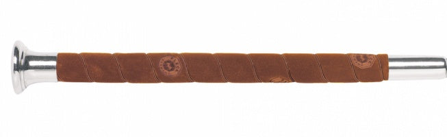 Fleck Woven Nylon cover; nubuck-wrapped-grip; brass-or nickel cap