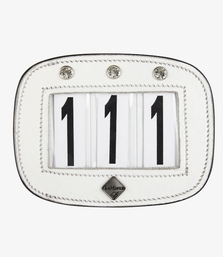 LeMieux Sattelnummernhalter mit Diamantweiß
