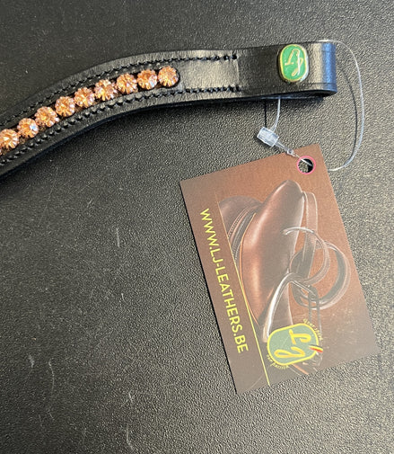 LJ Leathers Frondeel Rosegold Black Full