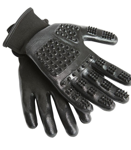 LeMieux HandsOn Grooming Handschoen ; M Black