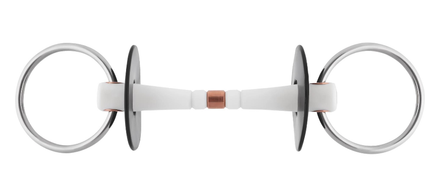 Nathe Losse ringen Trens flexible Mullen mouth copper link - 20mm