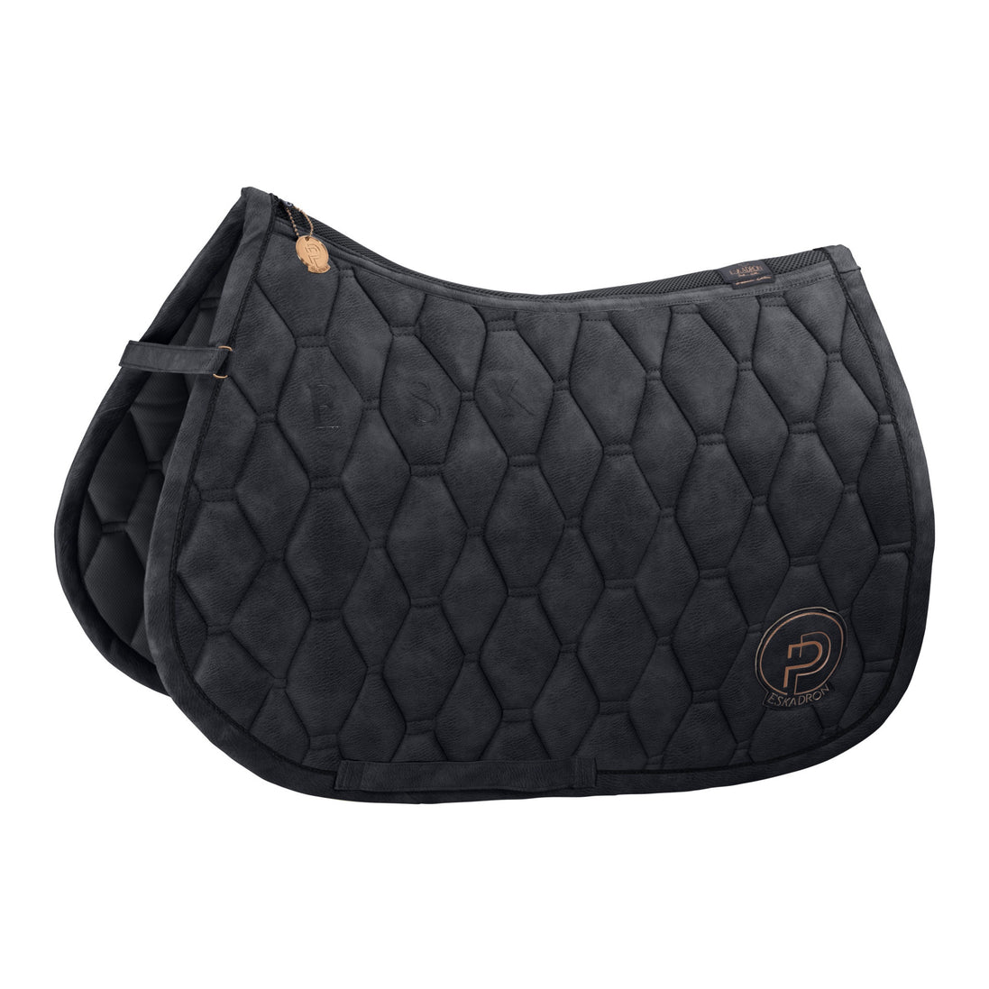 Eskadron Zadeldek Metallic Faux Leather Platinum 23 Black