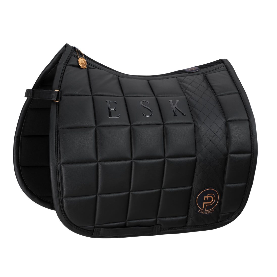 Eskadron Zadeldek Big Square Faux Leather Platinum 23 Black