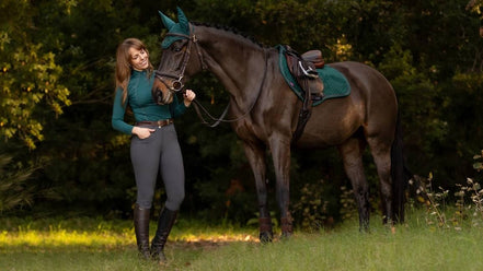 LeMieux Suede Zadeldek Spruce - Dressage