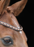 LJ Leathers Headstall Rose Crank Noseband With Patent Rose Gold