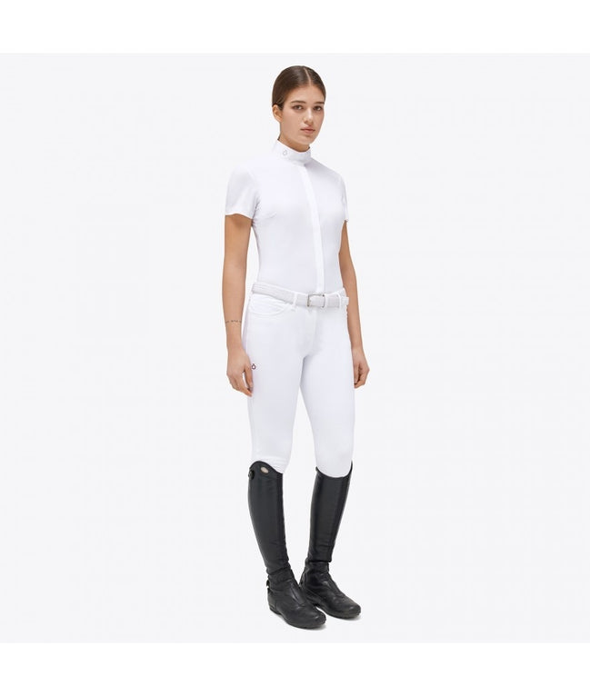 Cavalleria Toscana Mini Orbit Flock Printed Wedstrijd Shirt S/S