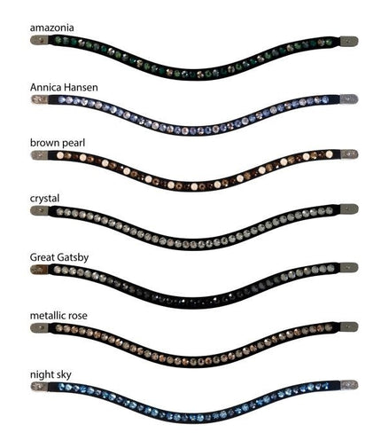 Magic Tack Bling for browband Magic Tack long curved; one row