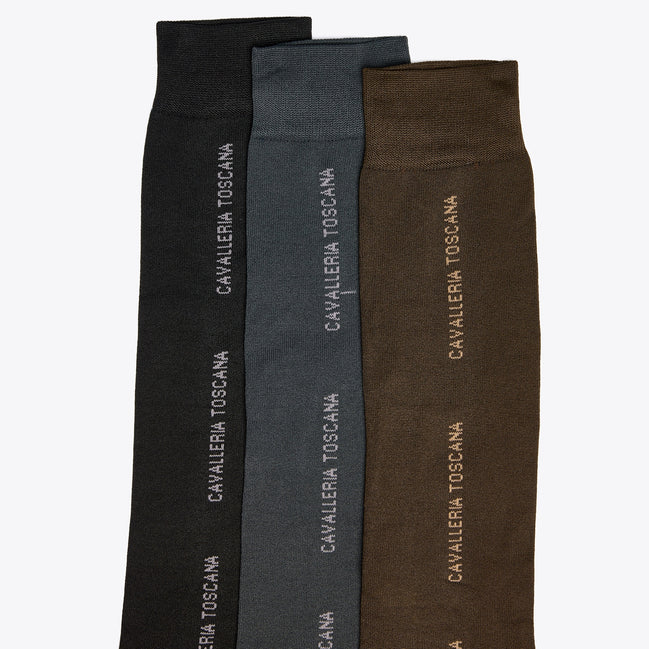 Cavalleria Toscana CT 3pack Repeat Logo Socks