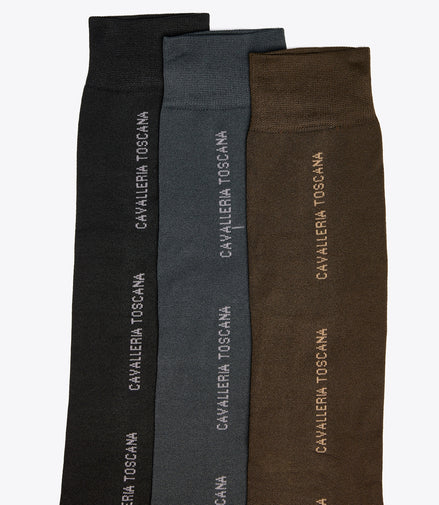Cavalleria Toscana CT 3pack Repeat Logo Sokken