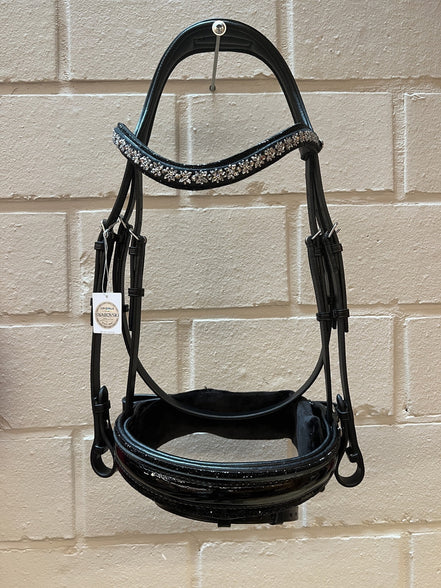 JUDI Trens Hoofdstel Traverso Rocks Black Chrome Patent Full