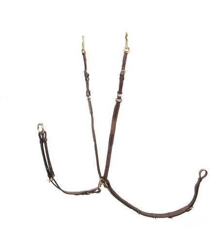 LJ Leathers Jachtmartingaal met kort elastiek