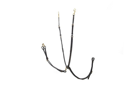 LJ Leathers Jachtmartingaal met kort elastiek