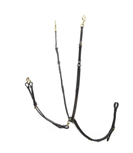 LJ Leathers Jachtmartingaal met kort elastiek